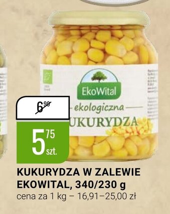 bi1 Kukurydza w zalewie Ekowital 340/230g oferta