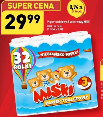 ALDI Papier toaletowy 3-warstwowy Miśki oferta
