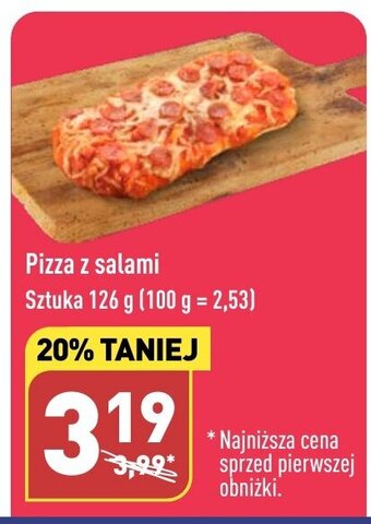 ALDI Pizza z salami 126 g oferta