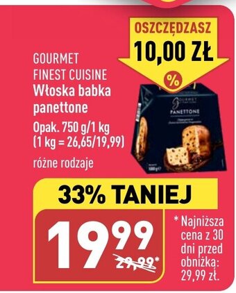 ALDI Włoska babka panettone 750 g/1 kg oferta