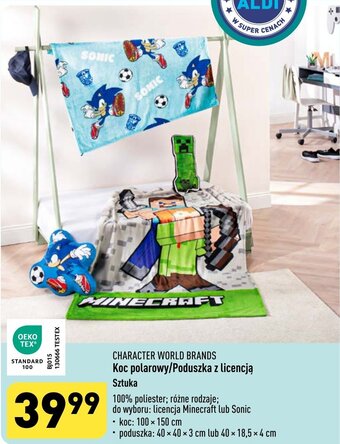 ALDI Koc polarowy/Poduszka z licencją Sztuka oferta