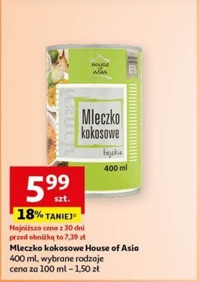 Auchan Mleczko kokosowe house of asia oferta