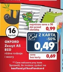 Kaufland Zeszyt a5 16 kartek oferta
