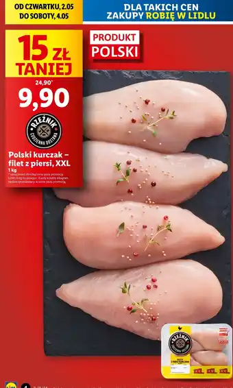 Lidl Filet z piersi kurczaka xxl oferta