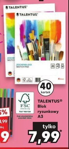 Kaufland Blok rysunkowy a3/40k. oferta