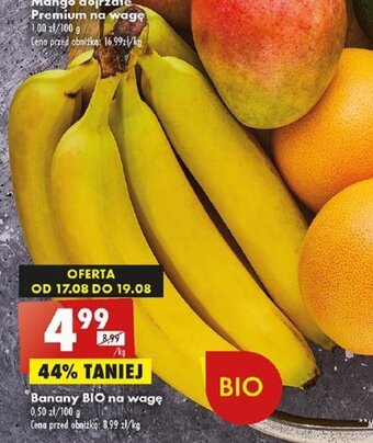 Biedronka Banany BIO 1kg oferta