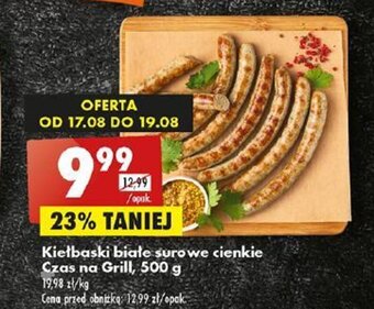 Biedronka Kiełbaski białe surowe cienkie Czas na Grill, 500 g oferta