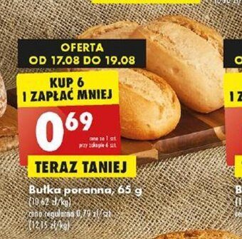 Biedronka Bułka poranna, 65 g oferta