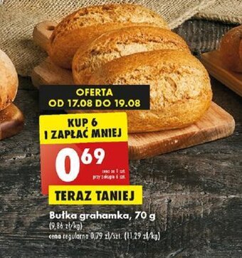 Biedronka Bułka grahamka, 70 g oferta