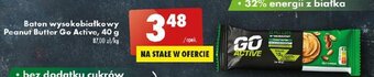 Biedronka Baton wysokobiałkowy Peanut Butter Go Active, 40 g oferta