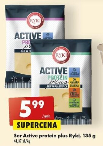 Biedronka Ser Active protein plus Ryki, 135 g oferta