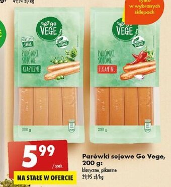 Biedronka Parówki sojowe Go Vege, 200 g oferta