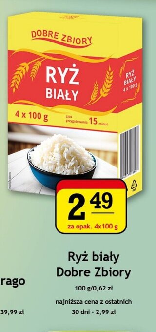 Ryż biały Dobre Zbiory 4 x 100 g