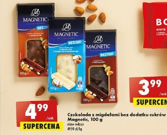 Biedronka Czekolada z migdałami bez dodatku cukrów Magnetic, 100 g oferta