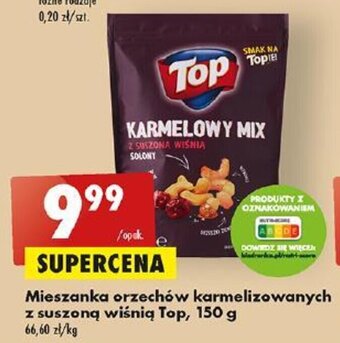 Biedronka Mieszanka orzechów karmelizowanych z suszoną wiśnią Top, 150 g oferta