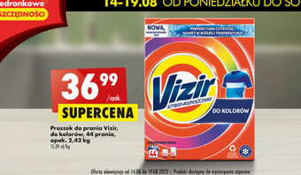 Biedronka Proszek do prania Vizir, do kolorów, 44 prania, opak. 2,42 kg oferta