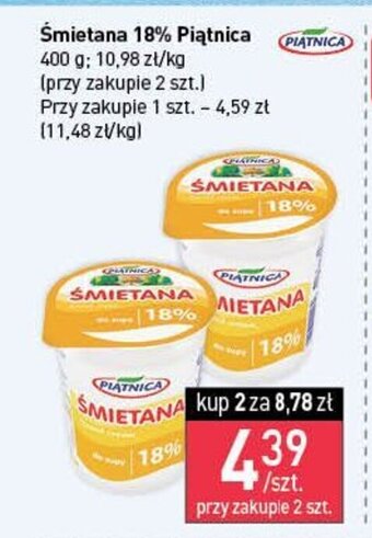 Stokrotka Śmietana 18% Piątnica 400 g oferta