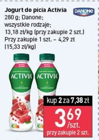 Stokrotka Jogurt do picia Activia 280 g oferta