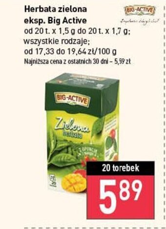 Stokrotka Herbata zielona eksp. Big Active oferta
