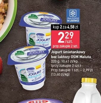 Stokrotka Jogurt śmietankowy bez laktozy OSM Maluta 220 g oferta
