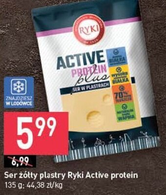 Stokrotka Ser żółty plastry Ryki Active protein 135 g oferta