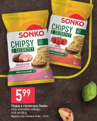Stokrotka Chipsy z ciecierzycy Sonko 60 g oferta