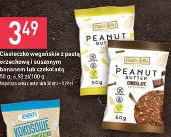 Stokrotka Ciasteczko wegańskie z pastą orzechową i suszonym bananem lub czekoladą 50 g oferta