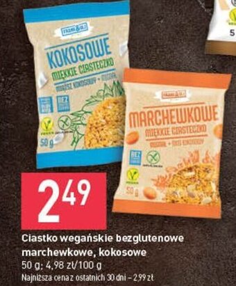 Stokrotka Ciastko wegańskie bezglutenowe marchewkowe, kokosowe 50 g oferta
