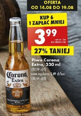 Biedronka Piwo Corona Extra, 330 ml oferta