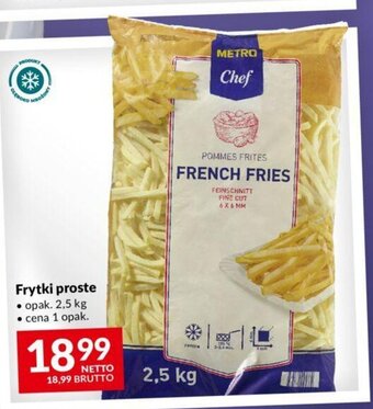 Makro Frytki proste 2,5kg oferta