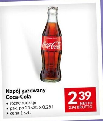 Makro Napój gazowany Coca-Cola 0,25l oferta
