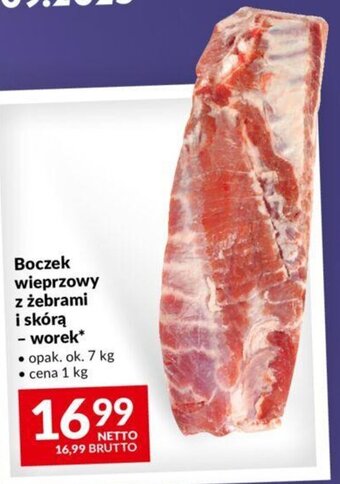 Makro Boczek wieprzowy z żebrami i skórą - worek 1kg oferta