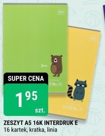 bi1 ZESZYT A5 16K INTERDRUK E oferta