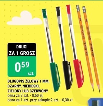 bi1 DŁUGOPIS ŻELOWY 1 MM, CZARNY, NIEBIESKI, ZIELONY LUB CZERWONY oferta