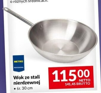 METRO Wok ze stali nierdzewnej śr. 30cm