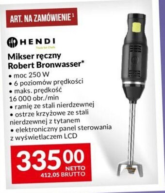 HENDI Mikser ręczny Robert Bronwasser
