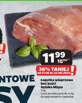 Netto Łopatka wieprzowa bez kości sztuka mięsa oferta