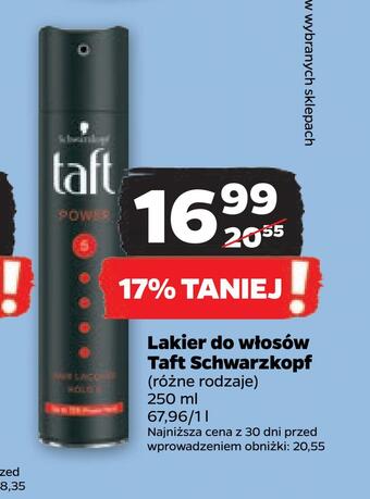 Netto Lakier do włosów taft schwarzkopf oferta