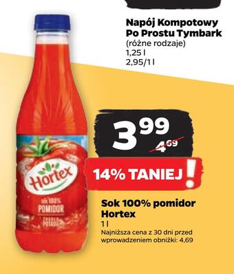 Netto Sok 100% pomidor hortex oferta