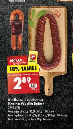 Biedronka Kiełbasa szlachetna 1 SZT 1 KG oferta