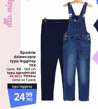 Carrefour Spodnie dziewczęce legginsy 98-164 cm 1 SZT oferta