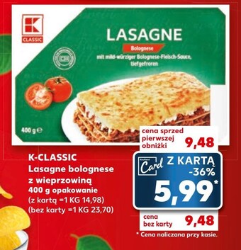 Kaufland Lasagne oferta
