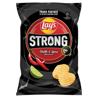 Pokusa Lay's strong chipsy ziemniaczane karbowane o smaku ostrego chilli i limonki 120 g oferta