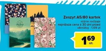 Carrefour Zeszyt A5/80 kartek oferta