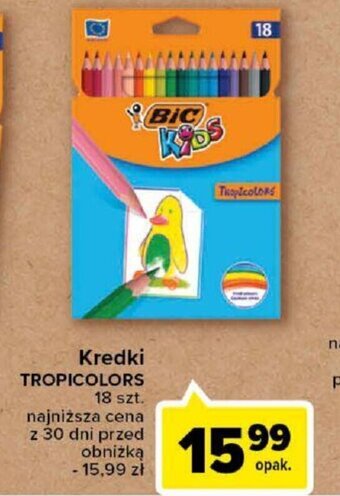 Carrefour Kredki TROPICOLORS 18szt. oferta