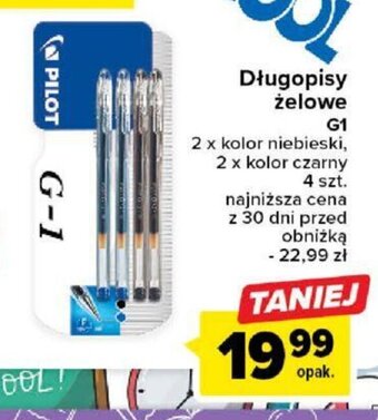 Carrefour Długopisy żelowe G1 PILOT oferta