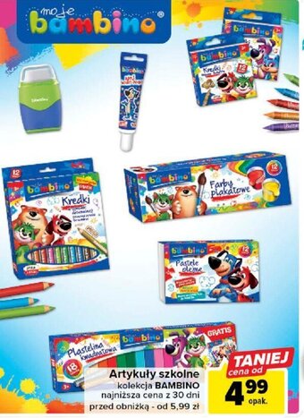 Carrefour Artykuły szkolne kolekcja BAMBINO oferta