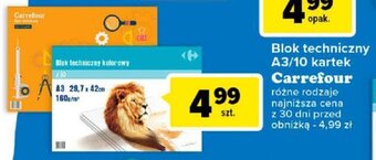 Carrefour Blok techniczny A3/10 kartek Carrefour oferta