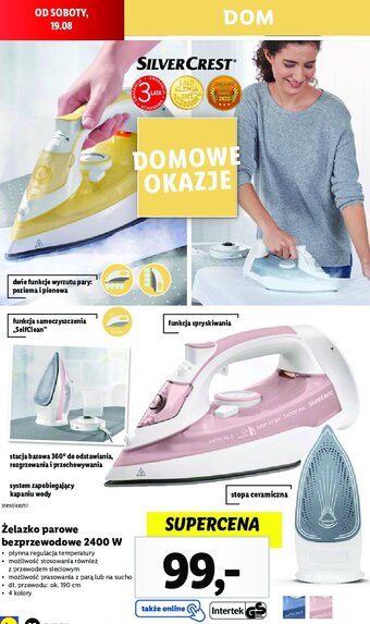Lidl Żelazko bezprzewodowe 2400 w oferta