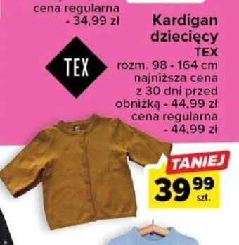 Carrefour Kardigan dziecięcy TEX oferta